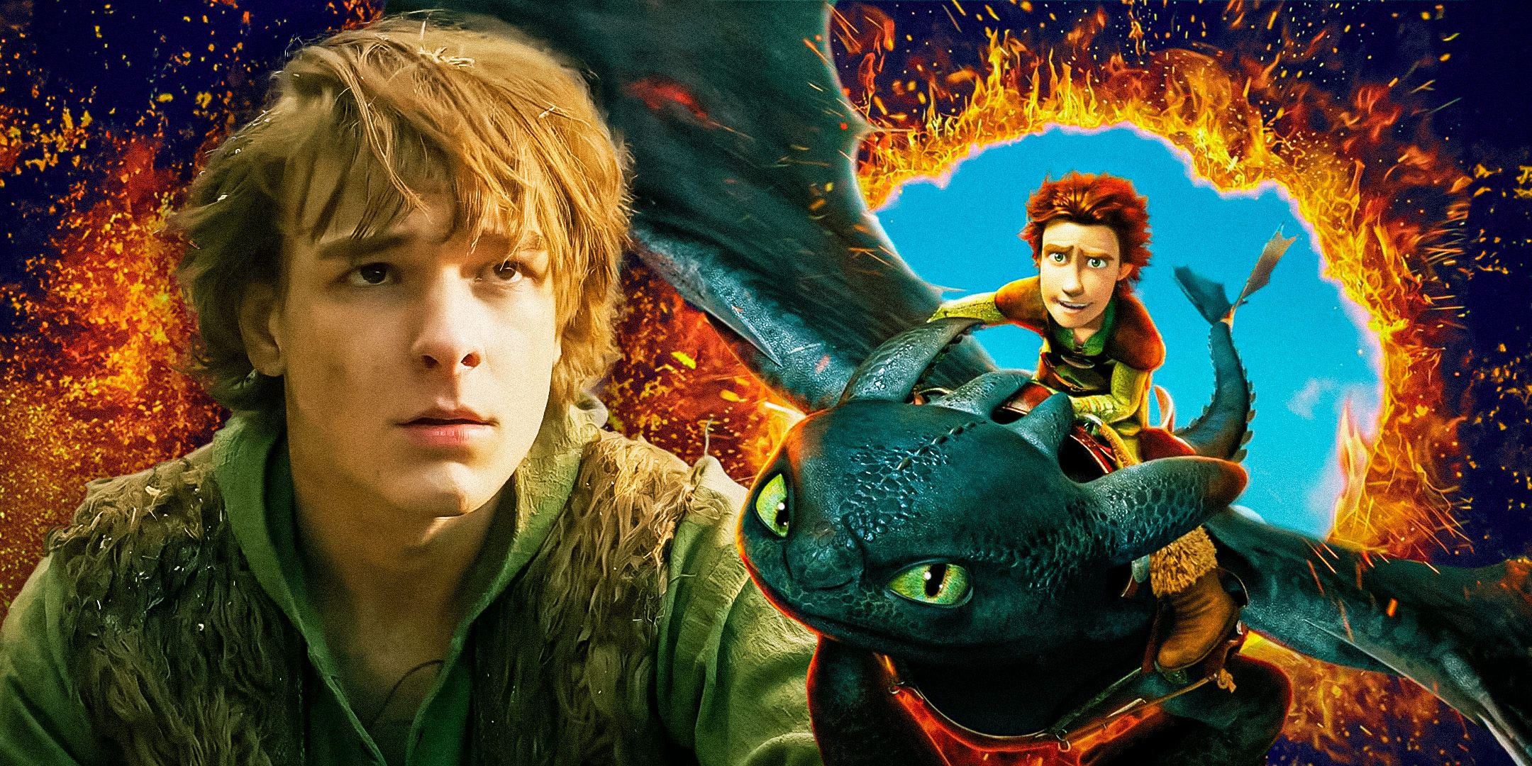 Imagery-from-How-To-Train-Your-Dragon,-Live-Action-and-Animated
