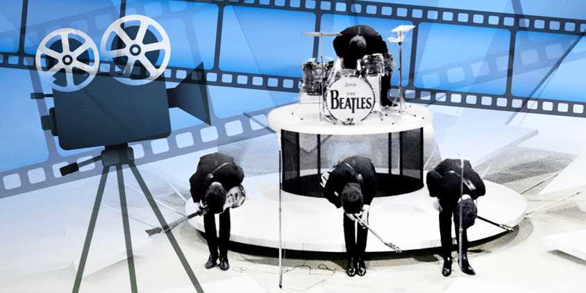imagery from the documentary Beatles '64