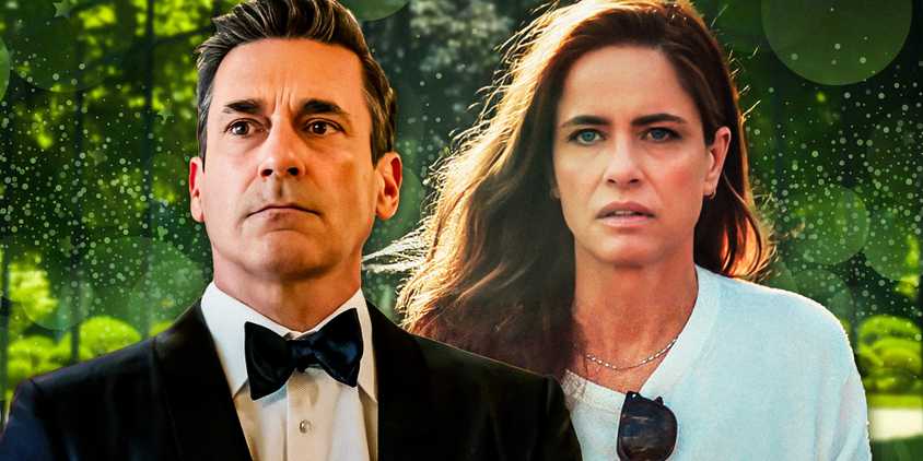 Jon Hamm as Andrew Cooper and Amanda Peet as Mel Cooper in Your Friends & Neighbors
