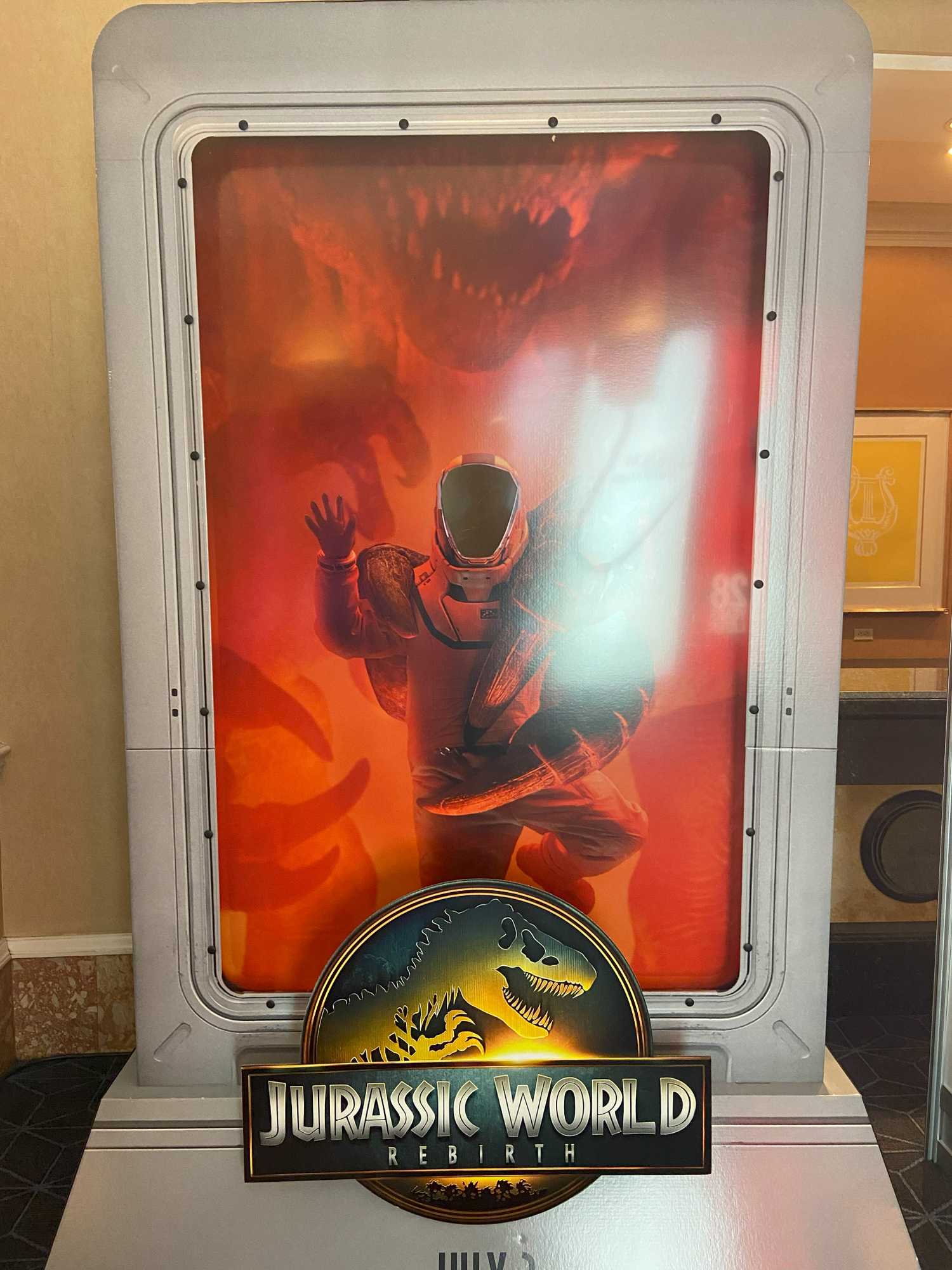 Jurassic World Rebirth poster at CinemaCon
