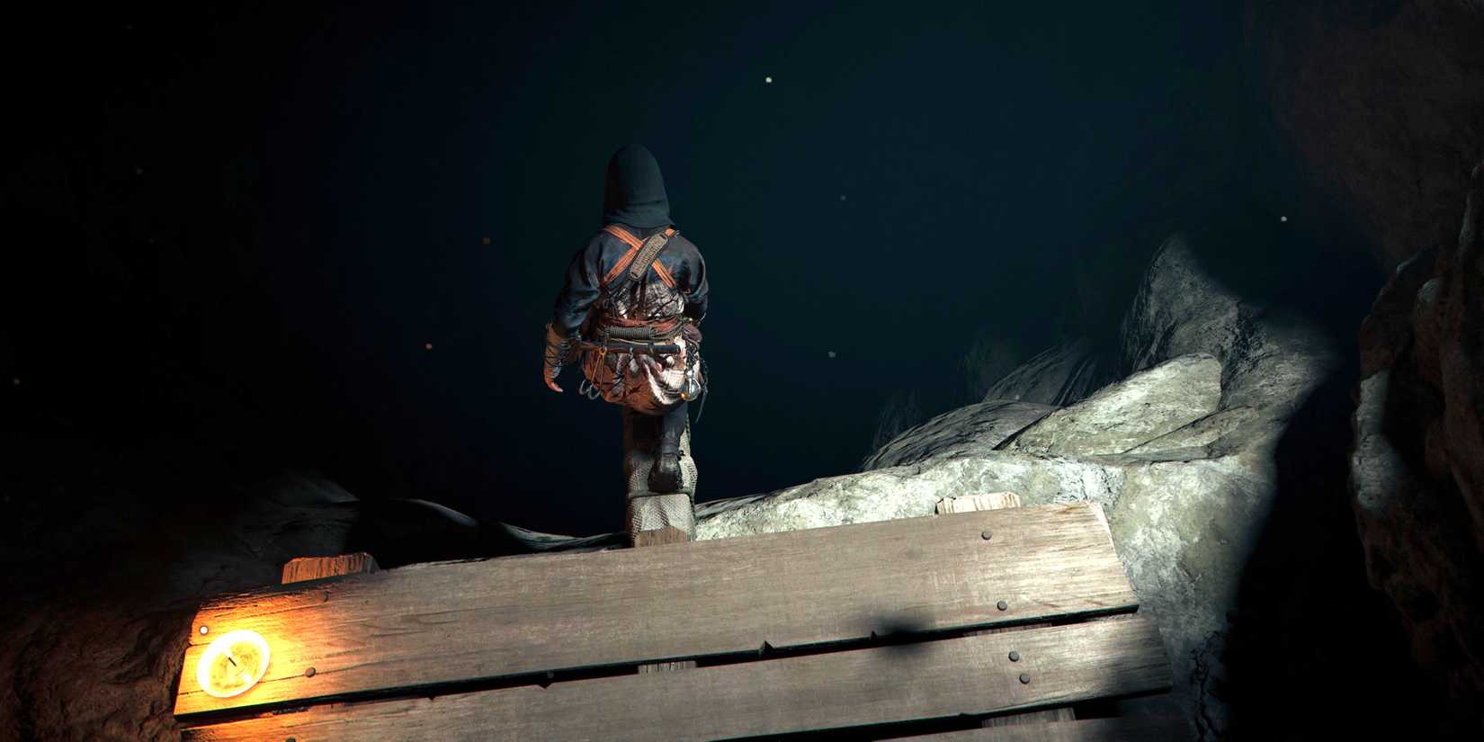 Naoe navigating the Chasuriyama Kofun in Assassin's Creed Shadows