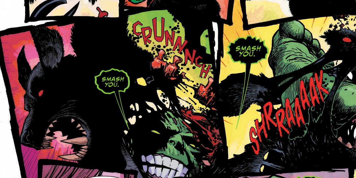 The Hulk fighting a bunch of Skinwalkers.