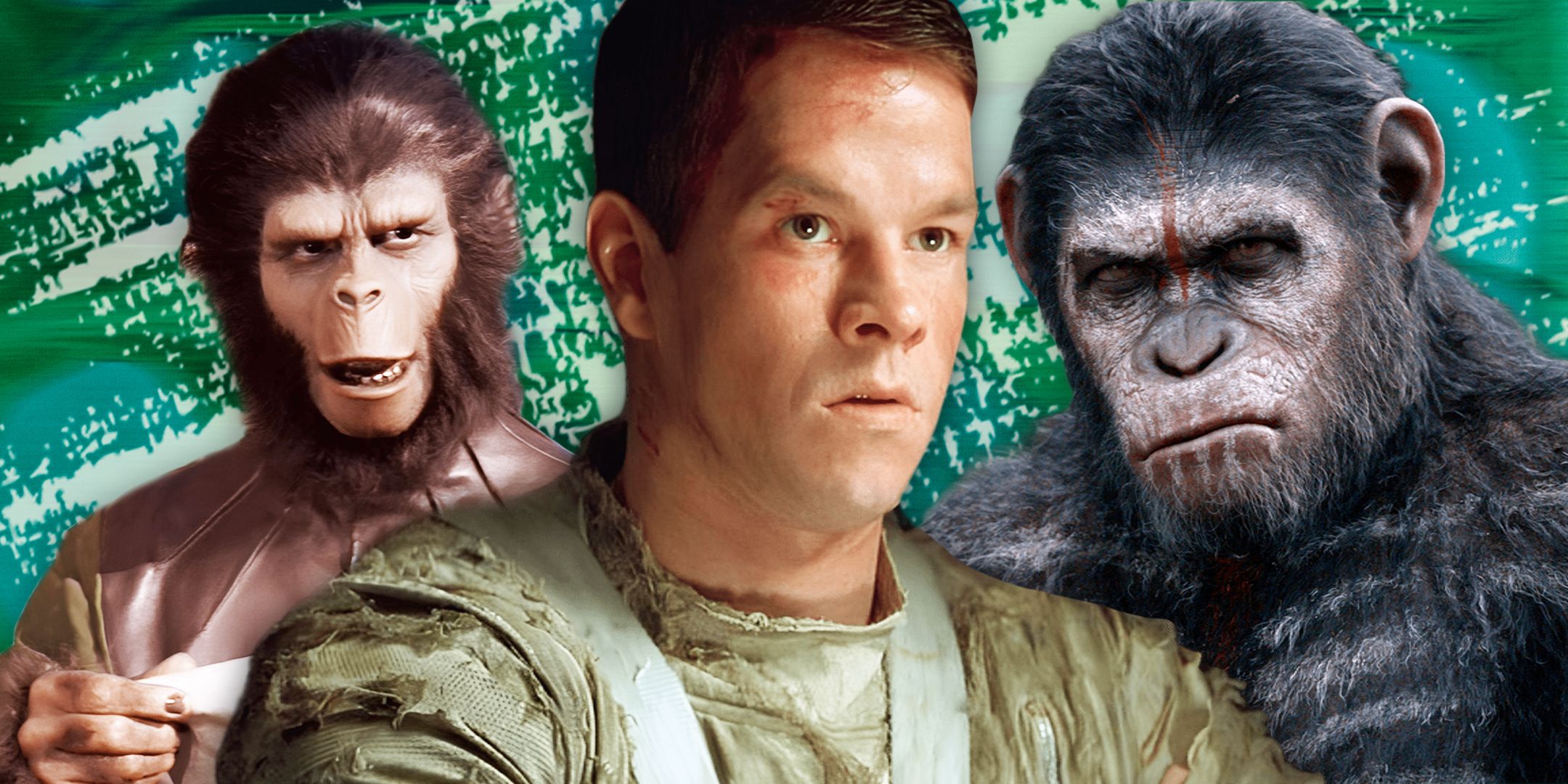 Custom image of various characters from the Planet of the Apes franchise