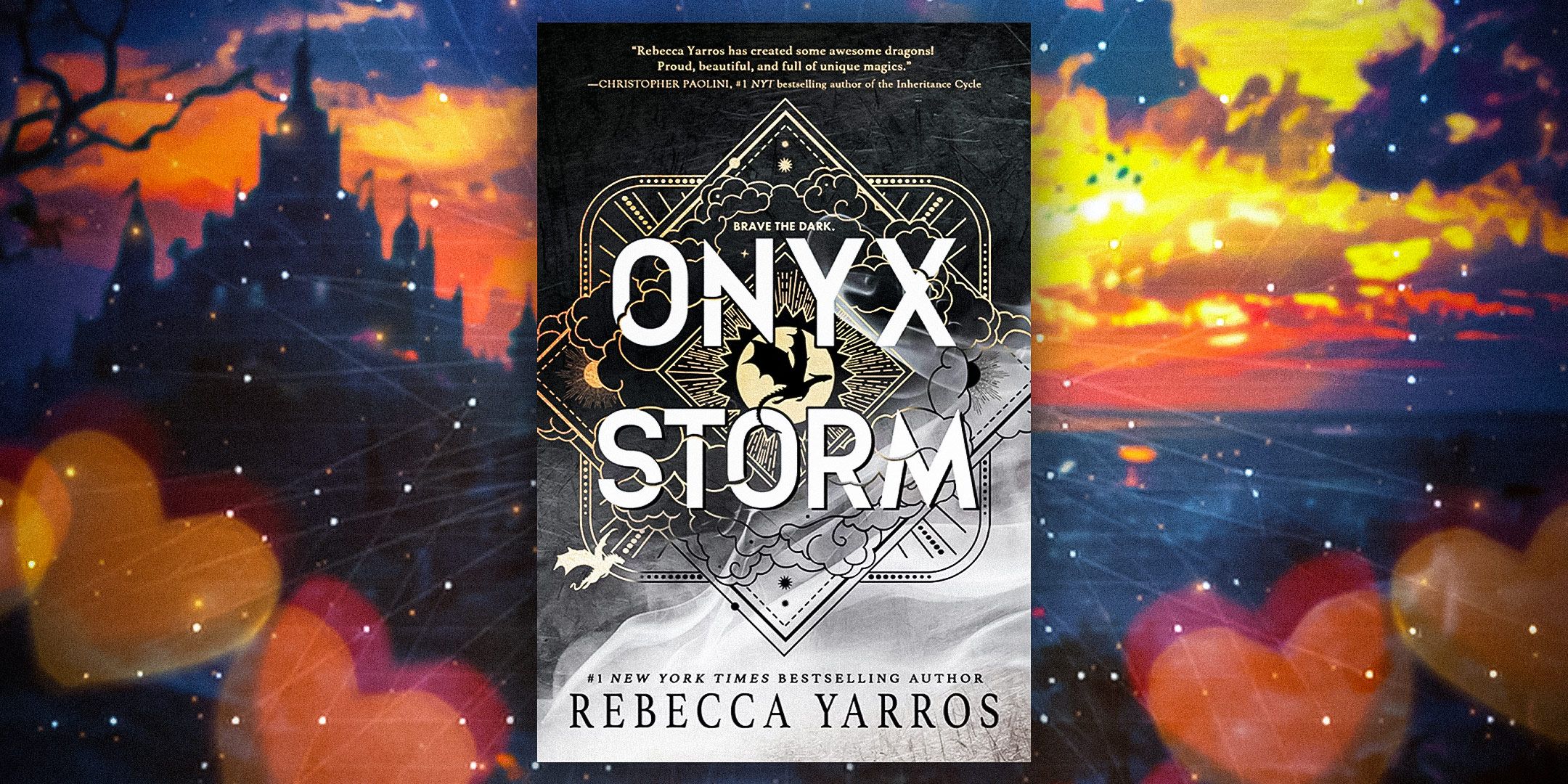 Imagery of Onyx Storm book covers