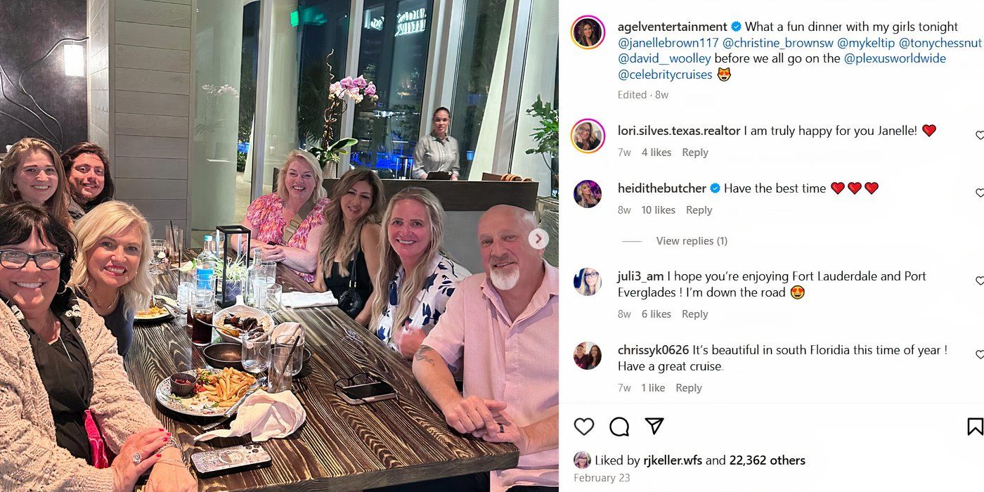 janelle brown easter dinner celebration instagram shot cropped
