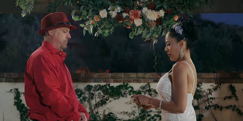 90 Day: The Last Resort's Gino Palazzolo and Jasmine Pineda wearing wedding attire at their recommitment ceremony