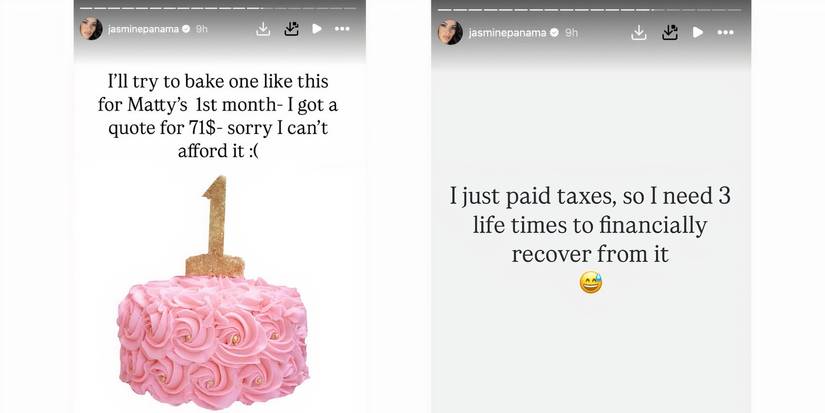 Jasmine Pineda from 90 Day The Last Resort Instagram Story about financial struggles