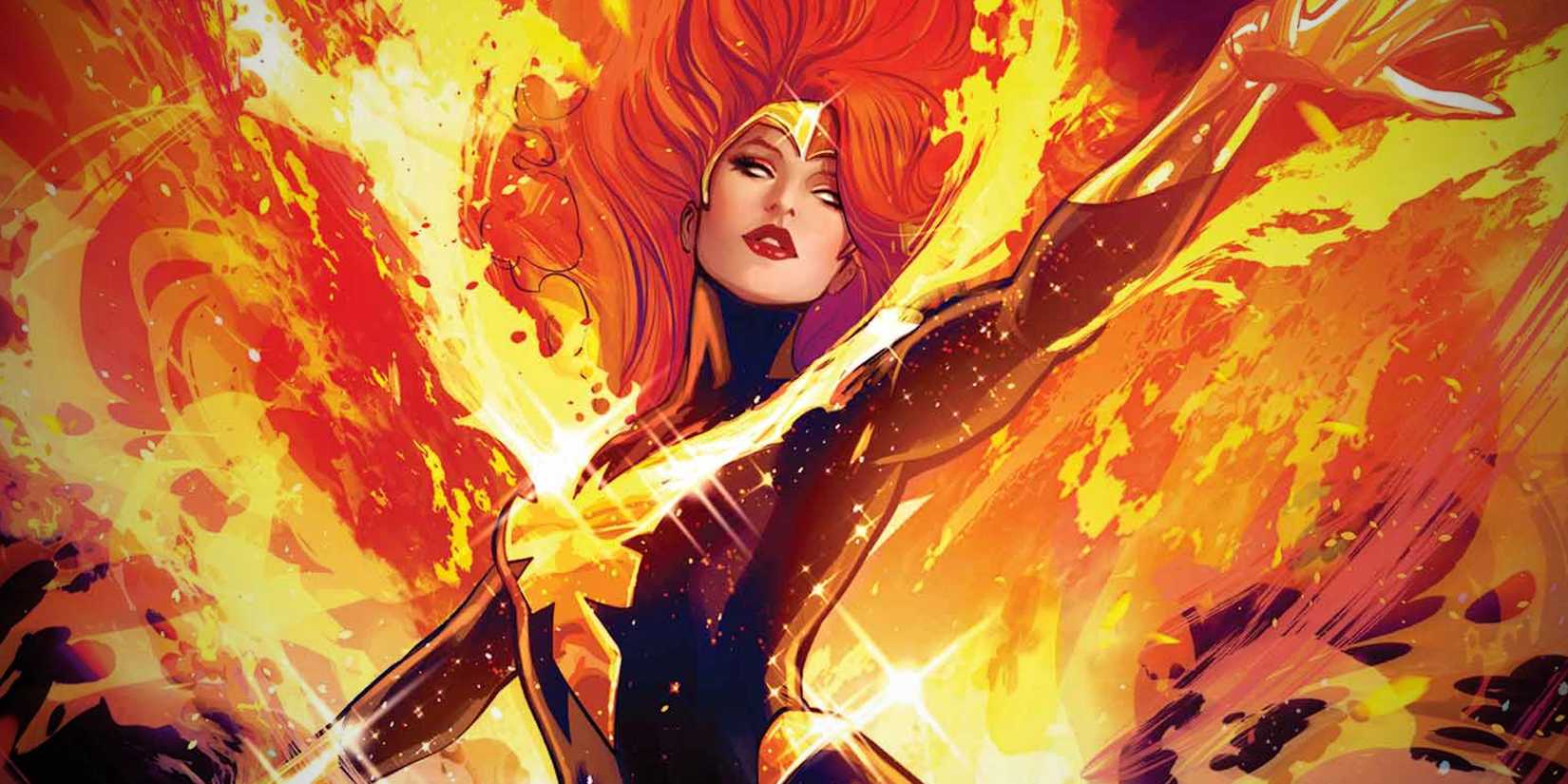 Jean Grey burning as the Phoenix in cover art for Phoenix #11