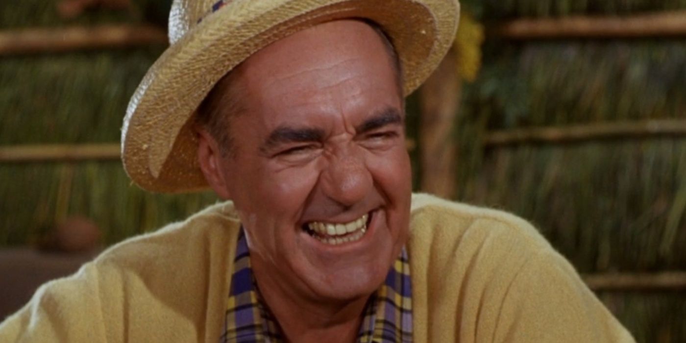 Jim Backus close up in hat