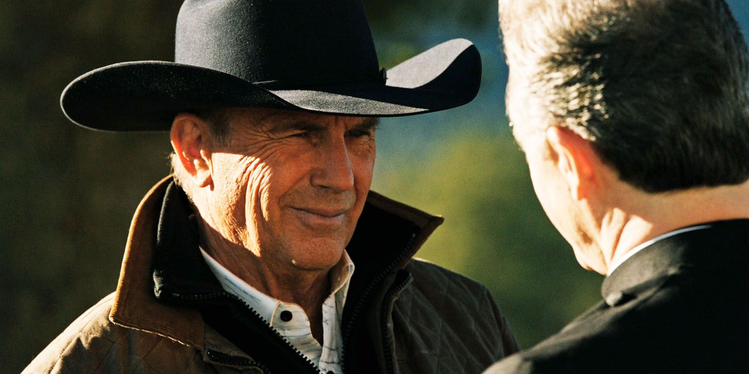 John Dutton in Yellowstone season 4, episode 10, smiling in the sun