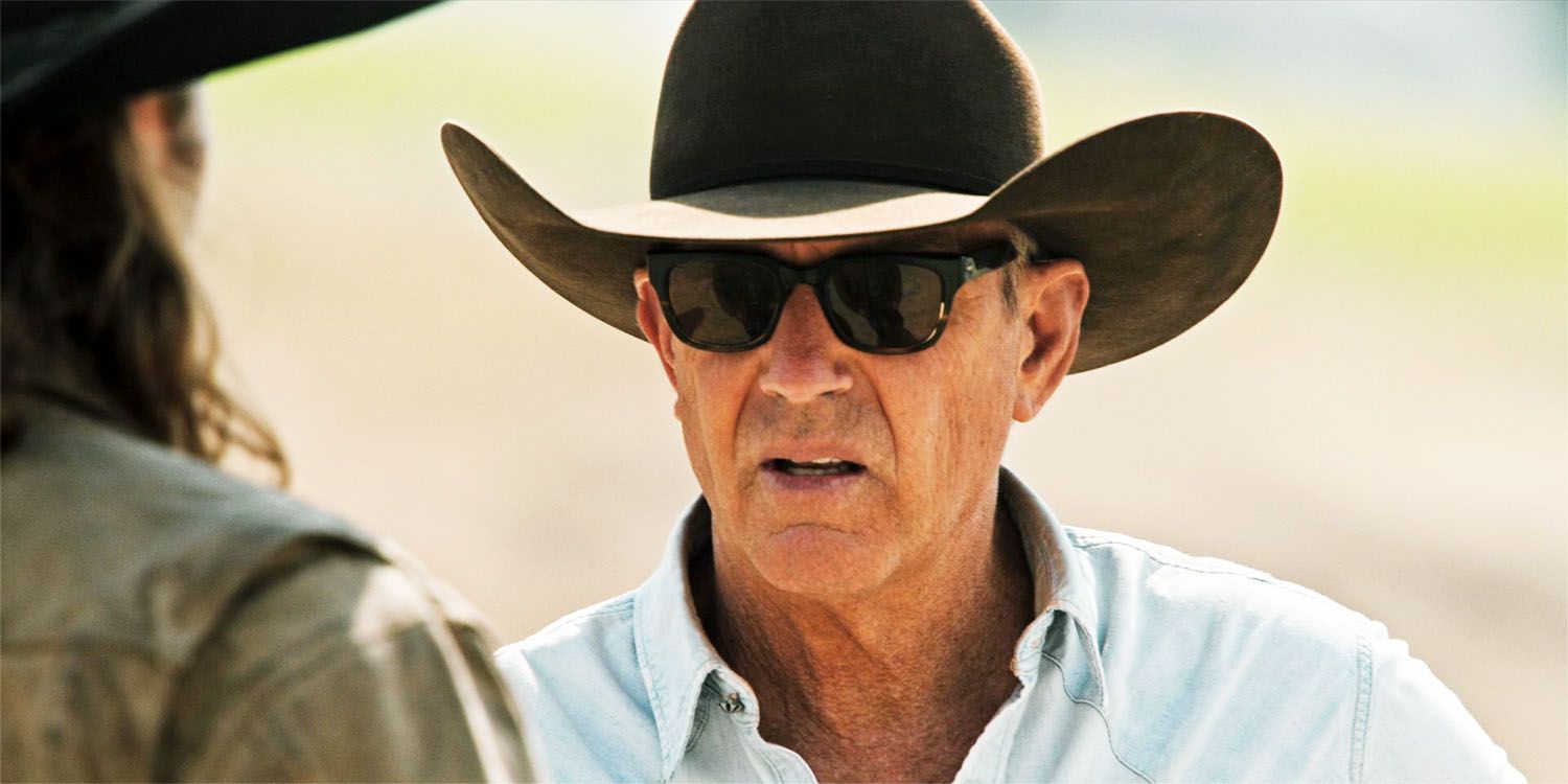 John Dutton in Yellowstone season 4, episode 2, looking at Kayce in the sun