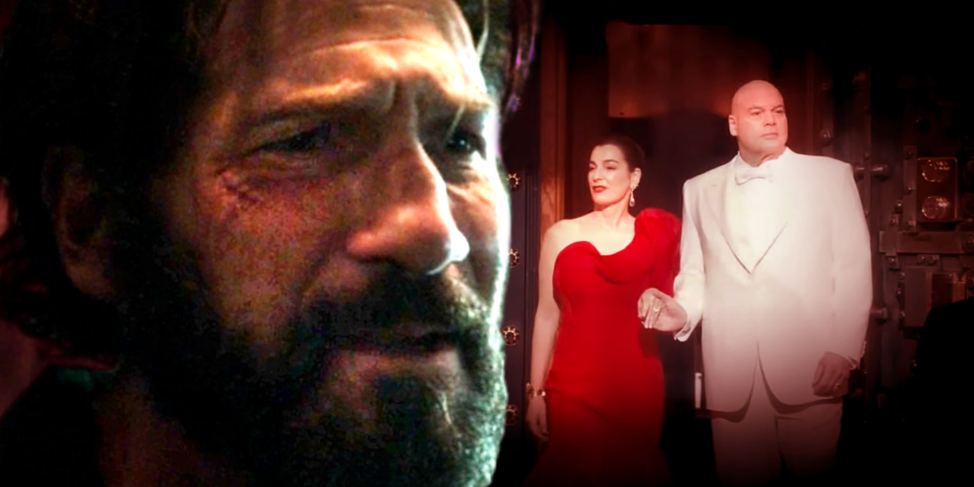 Jon Bernthal&rsquo;s Frank Castle aka the Punisher reacts to Wilson Fisk and Vanessa arriving in their ball in Daredevil Born Again episode 8