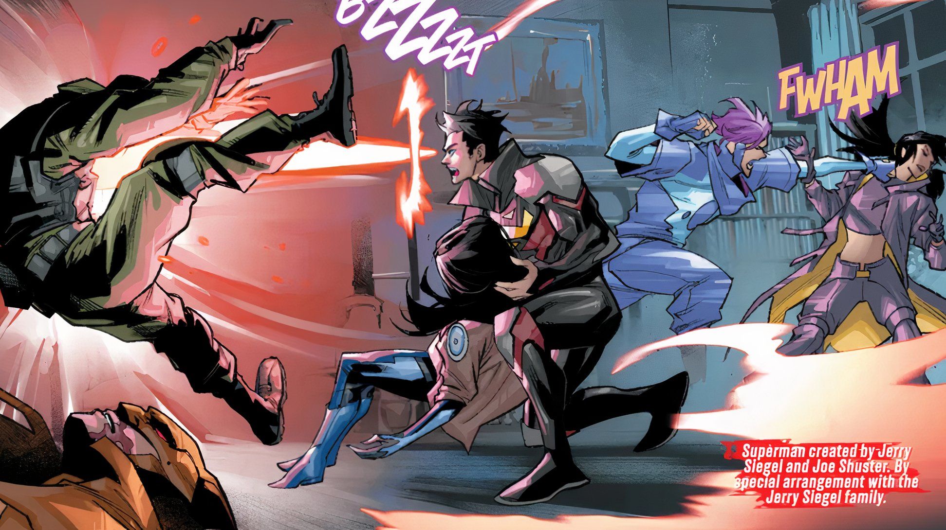 Jon Kent Fighting Deadshot DC