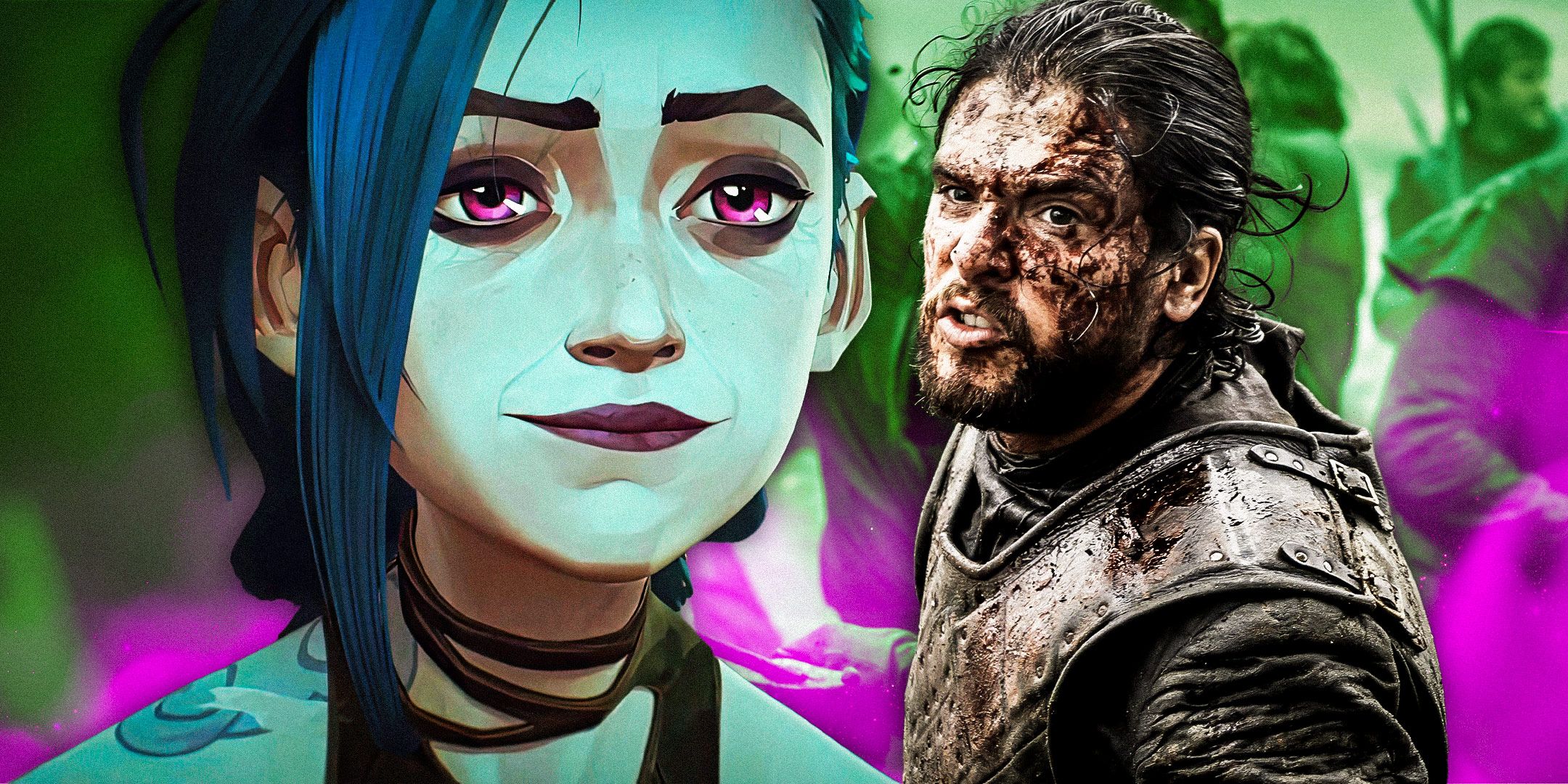 Jon-Snow-in-Battle-of-the-Bastards-and-Jinx-in-Arcane