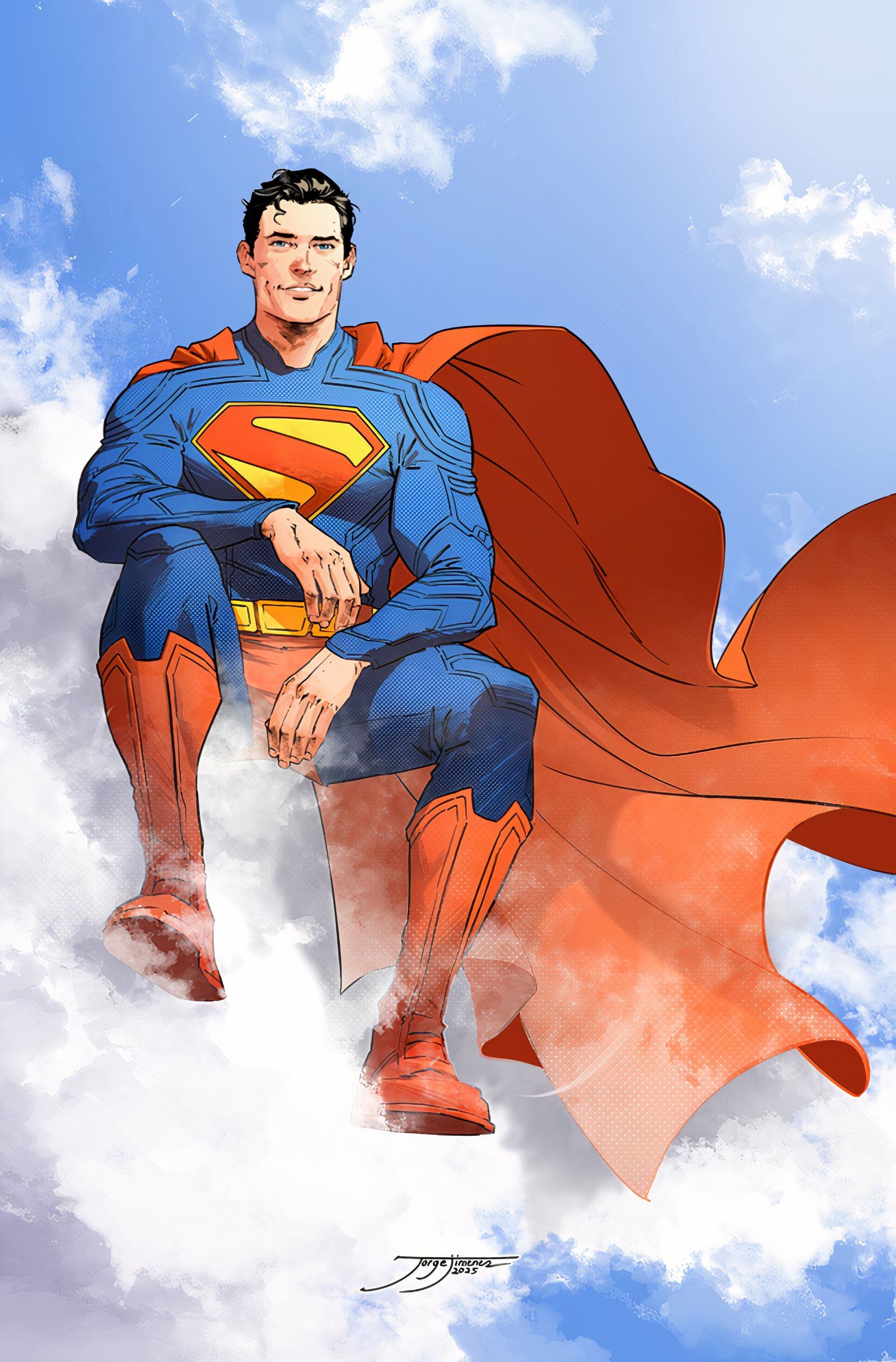 jorge-jimenez-superman-movie Antes do lançamento, o Super -Homem de James Gunn está se unindo à DC para recriar os momentos mais icônicos do herói