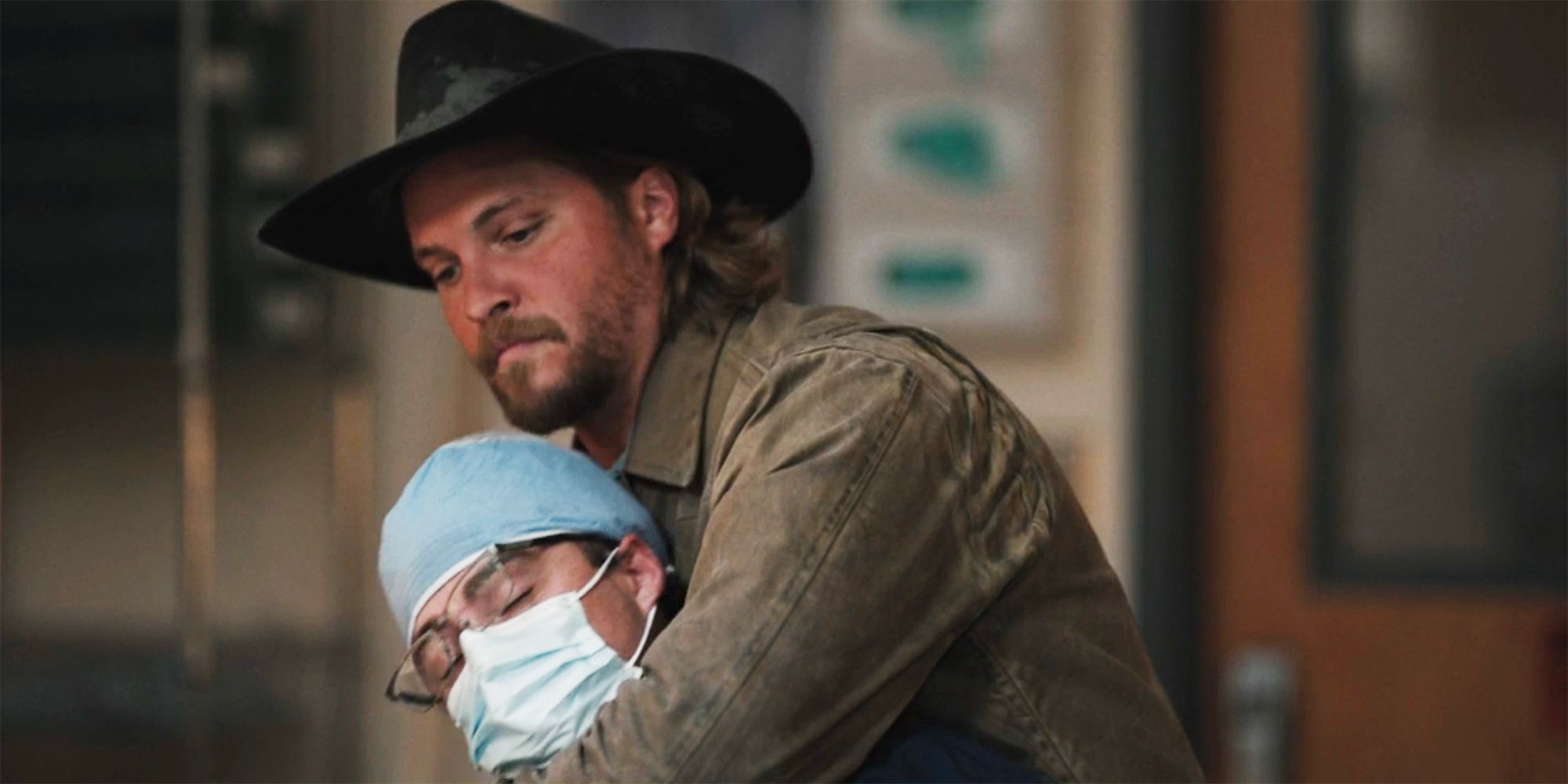 Kayce in Yellowstone season 5 investigating John's autopsy