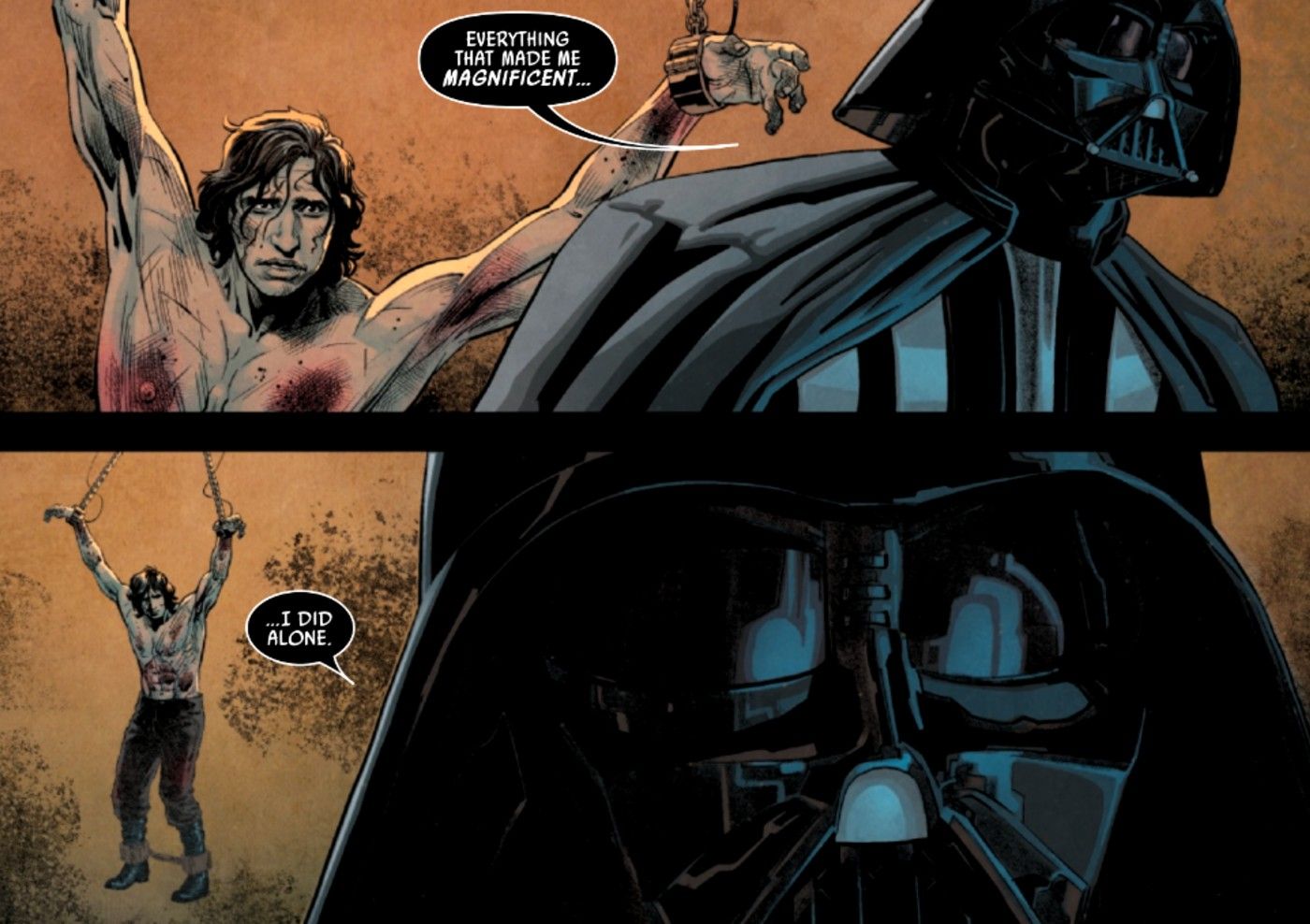 kylo ren meets darth vader in star wars vision 2