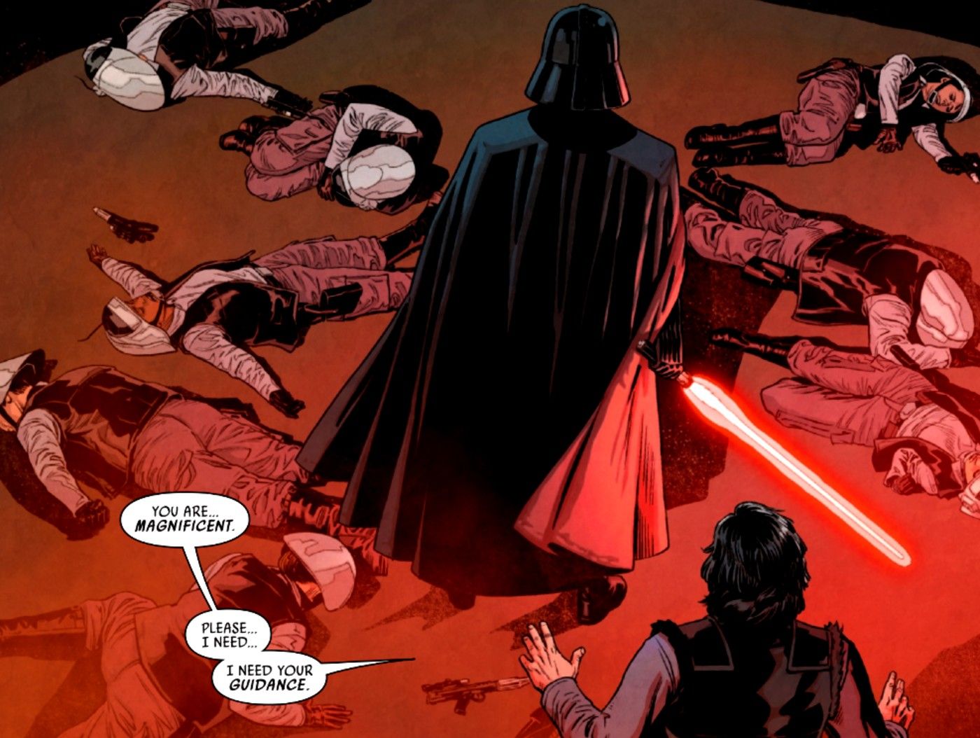 kylo ren meets darth vader in star wars vision