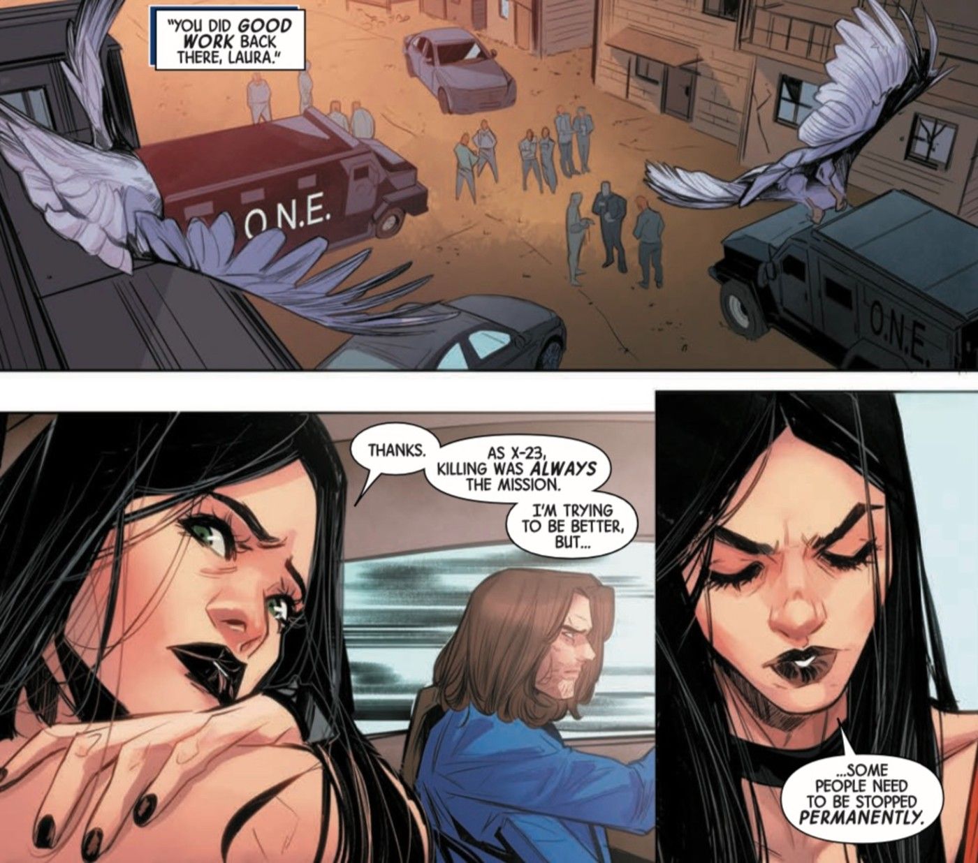Laura Kinney Wolverine #5 Laura says some people need to be stopped permanently
