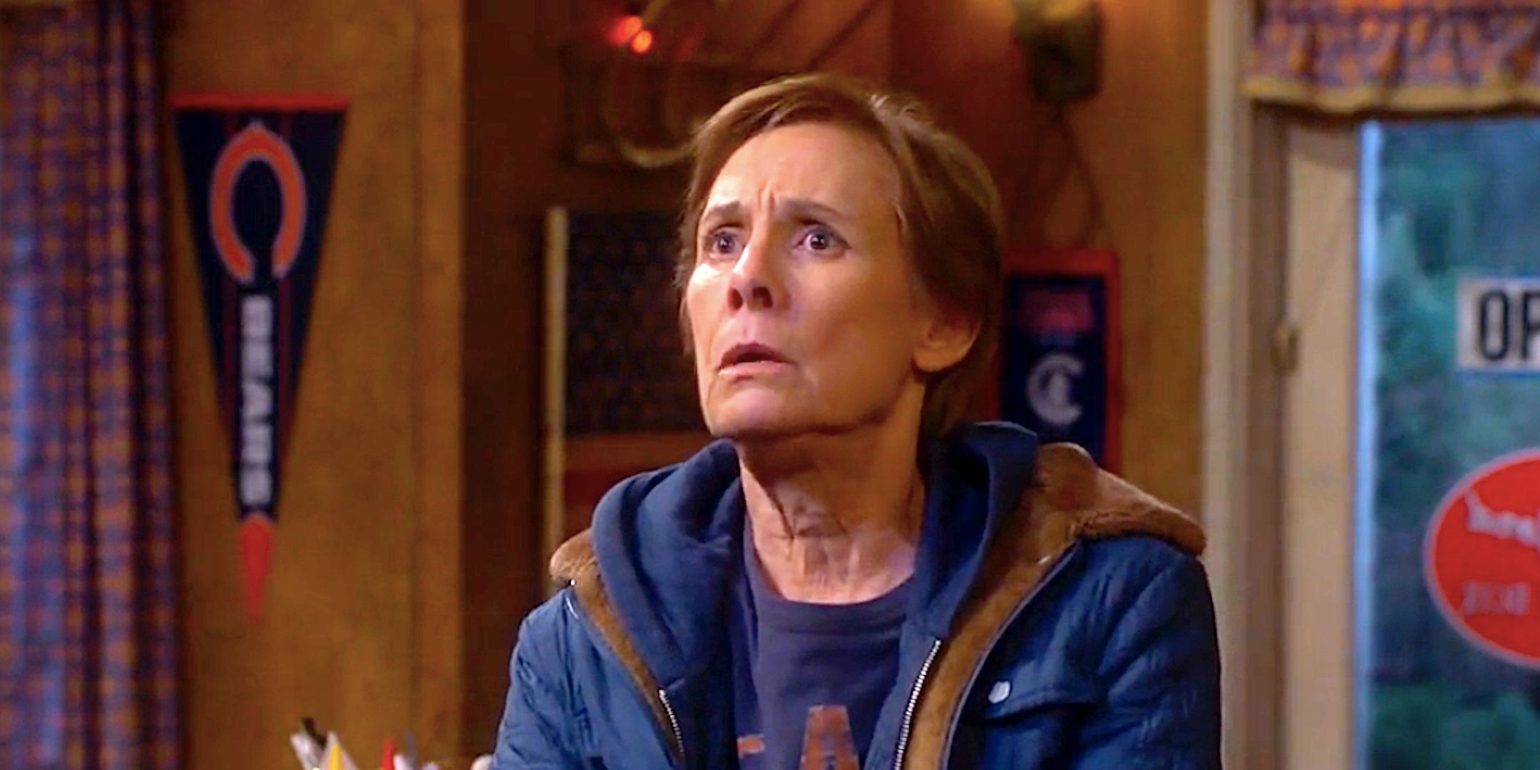 Laurie Metcalf&rsquo;s Jackie looking worried in The Lunchbox from The Conners season 7 episode 2
