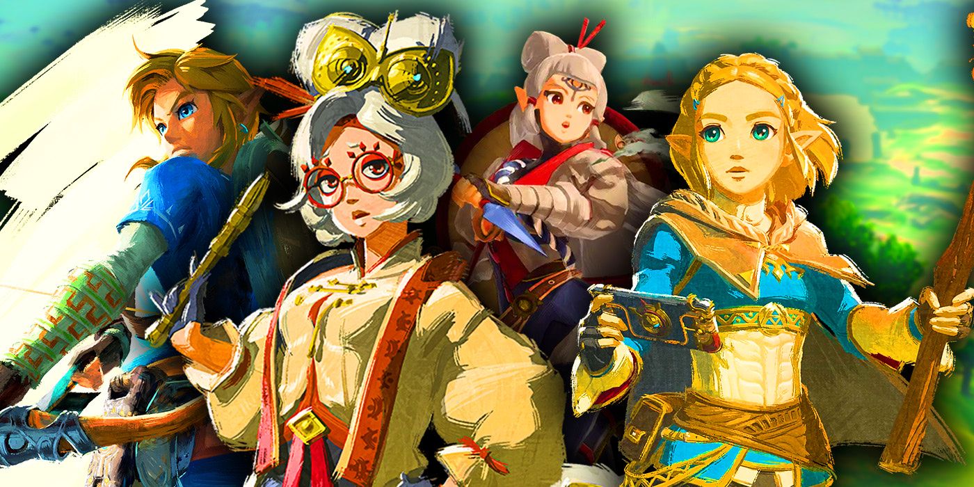 Link Zelda and Female characters from Tears of the Kingdom.