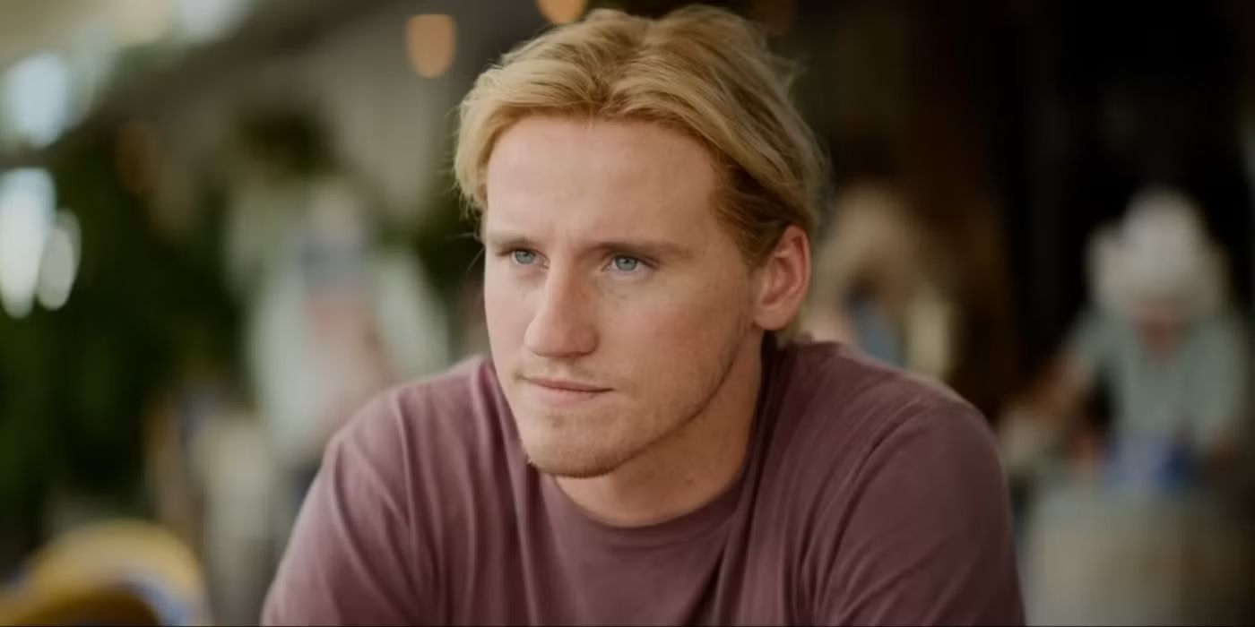 Logan (Conor Merrigan Delaney) staring intensely at someone in Apples Never Fall.
