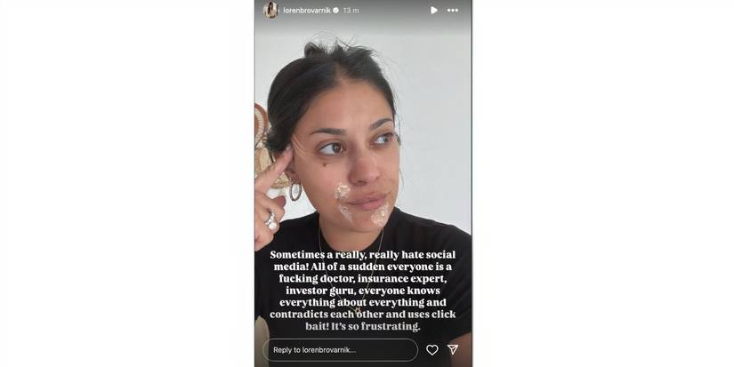 Loren Brovarnik in 90 Day Fiance on Instagram Stories