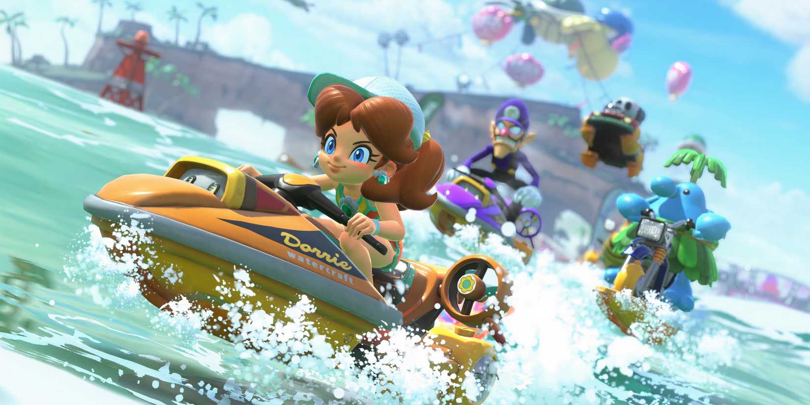 Mario Kart World Daisy Boat Driving