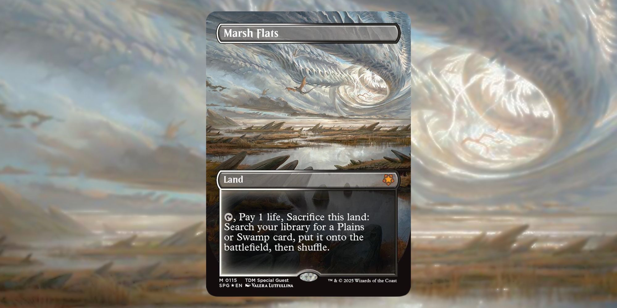 Marsh Flats Dragonoscale foil card from Magic The Gathering