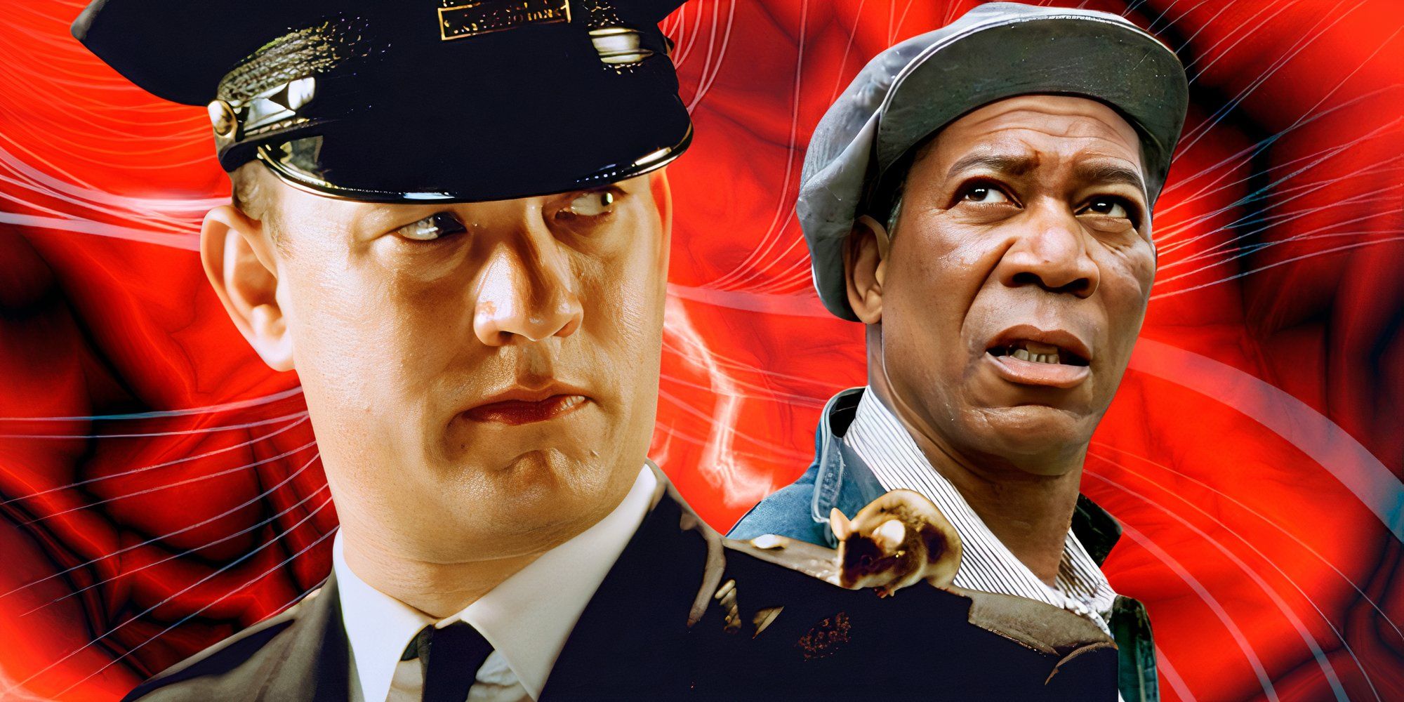 Tom Hanks in The Green Mile and Morgan Freeman in The Shawshank Redemption