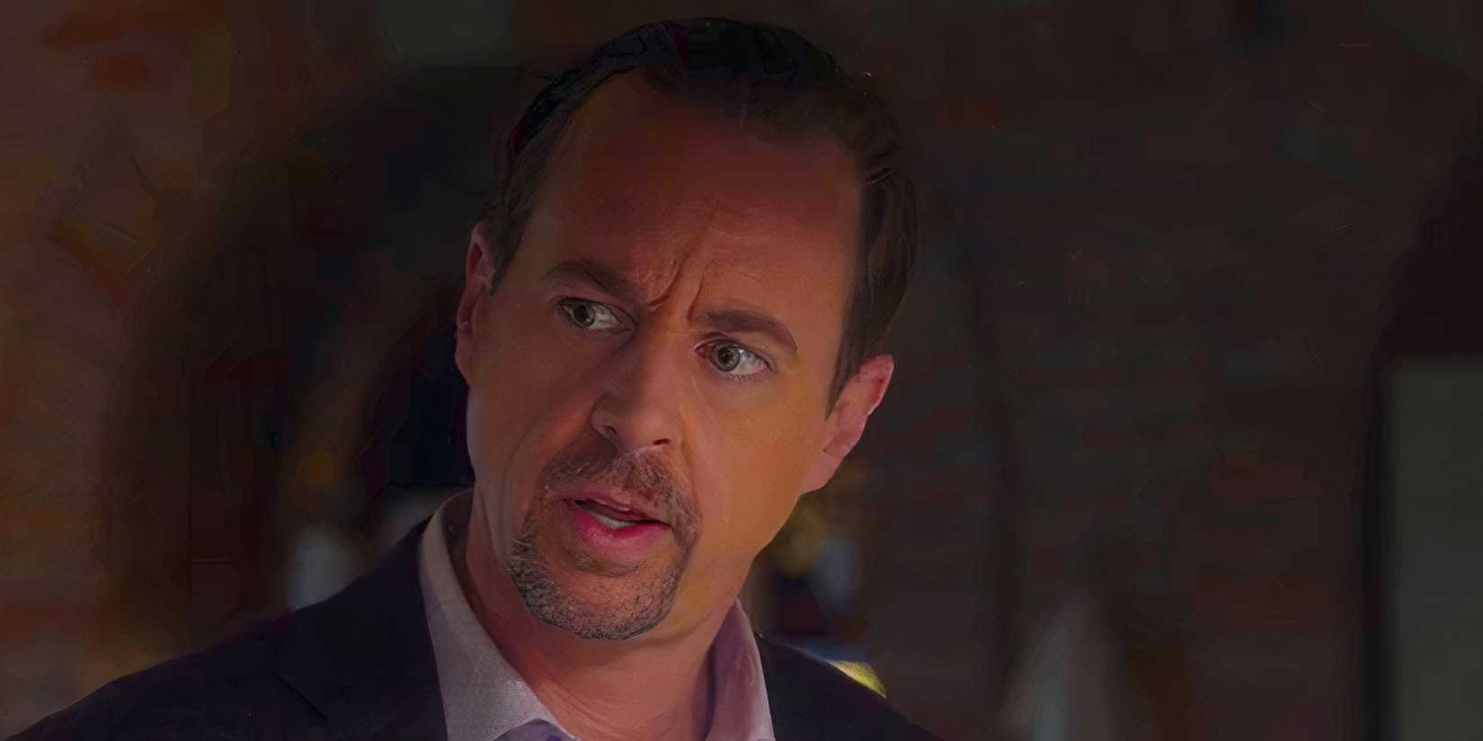 McGee looking off to the side and speaking in NCIS season 22 episode 16