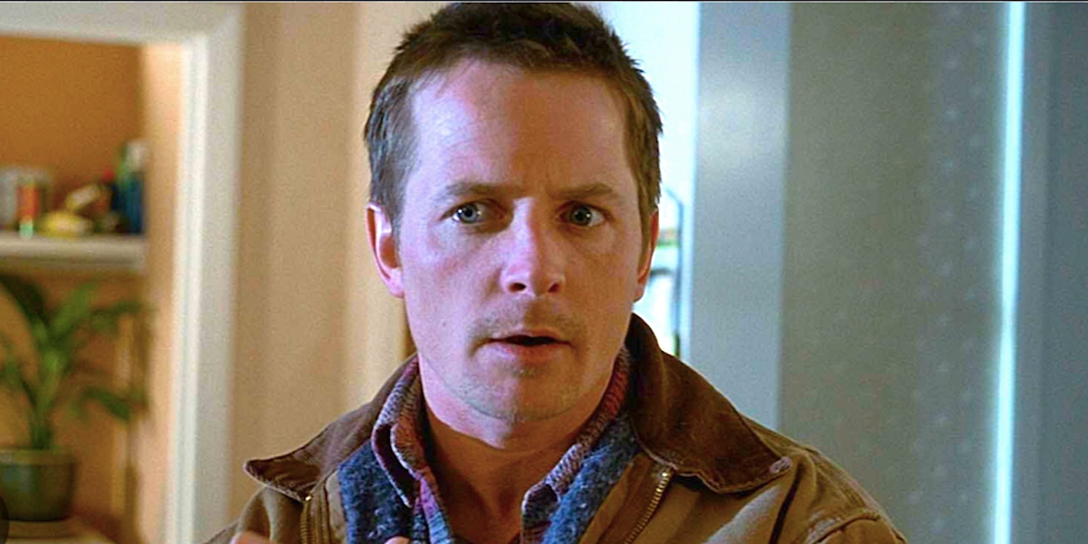 Michael J Fox&rsquo;s Frank looks panicked in The Frighteners 1996