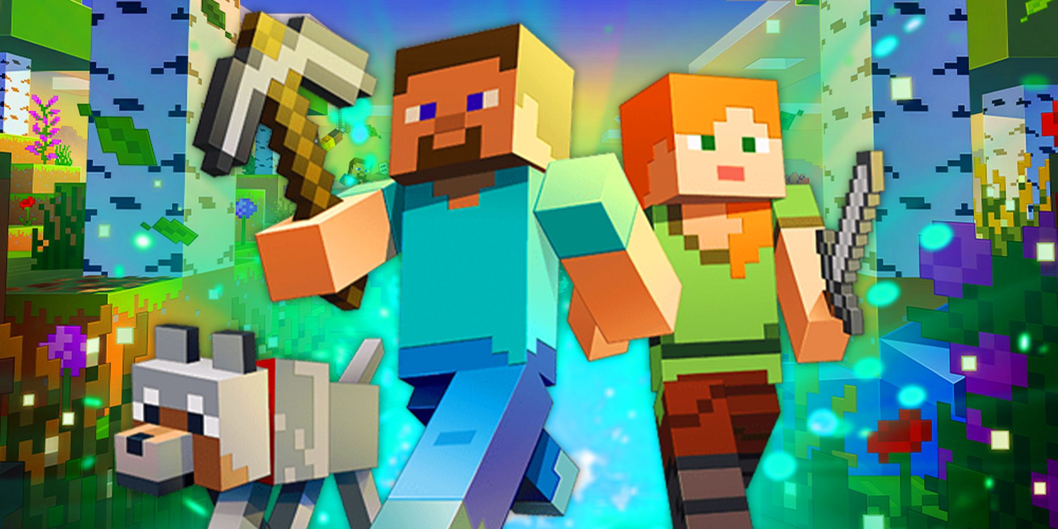 Minecraft characters with imagery from Spring To Life