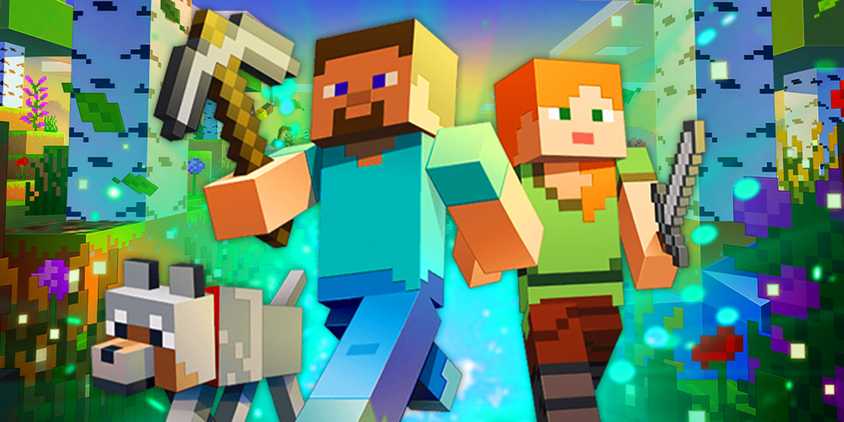 Minecraft characters with imagery from Spring To Life
