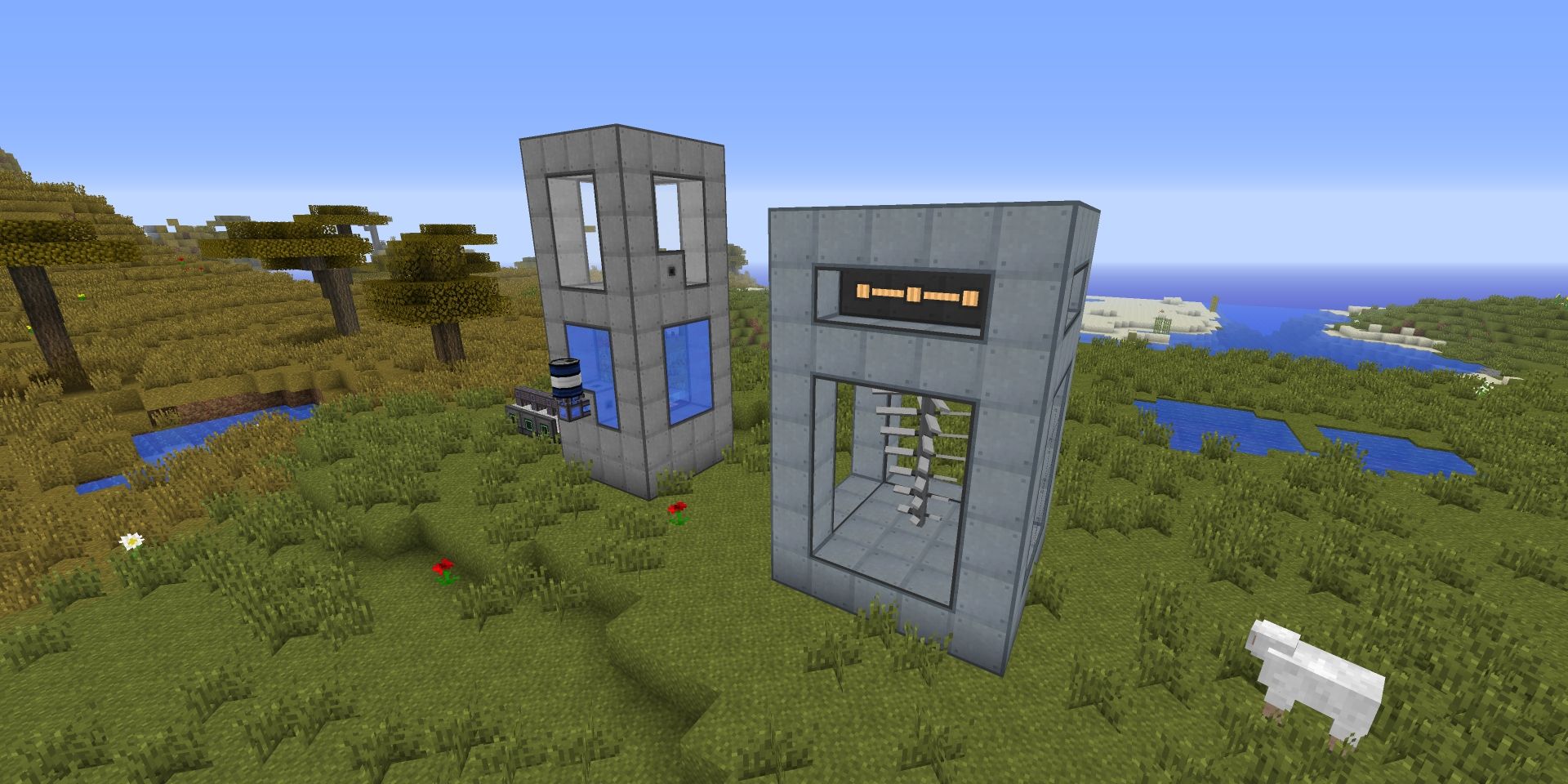Minecraft Mekanism Turbine and Boiler.