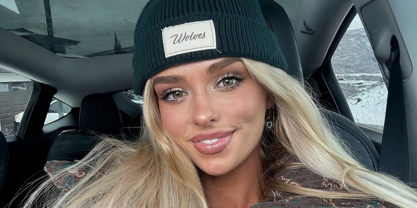 The Secret Lives Of Mormon Wives Miranda McWhorter in a black beanie hat