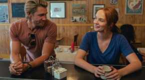 Cal and Maggie sitting at the counter at the diner in Sullivan's Crossing