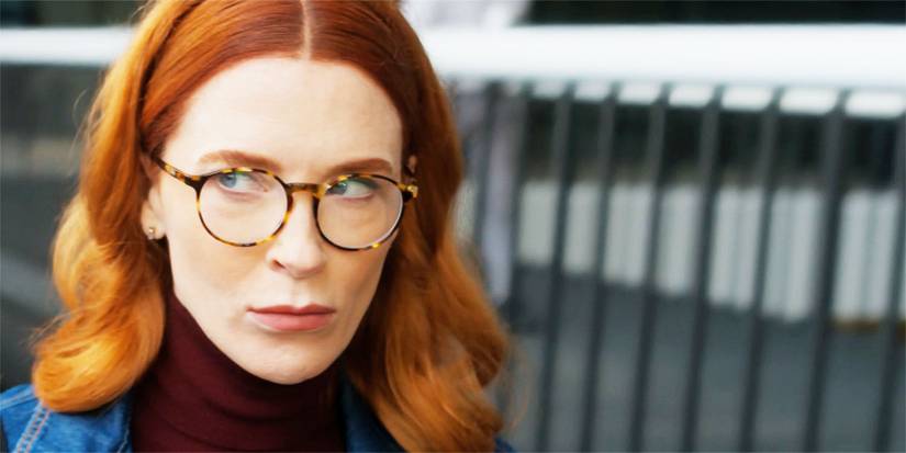 Moira in 9-1-1 season 8, episode 14, Sick Day, looking shifty