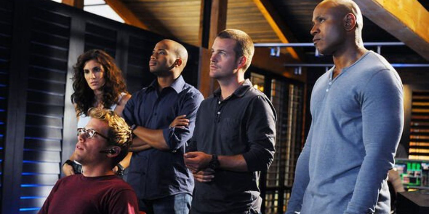 Adam Jamal Craig as Dominic Vail with the team in NCIS Los Angeles