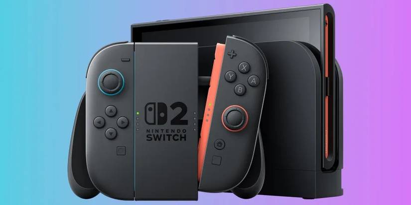 Nintendo Switch 2 against a blue and purple background