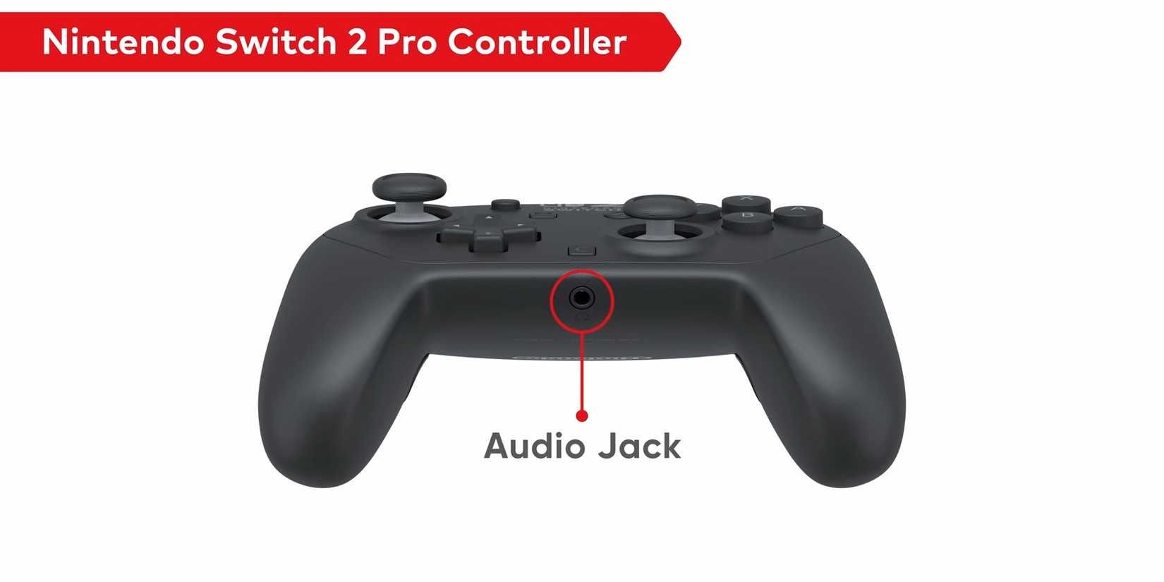 Nintendo Switch 2 Pro Controller's Audio Jack.