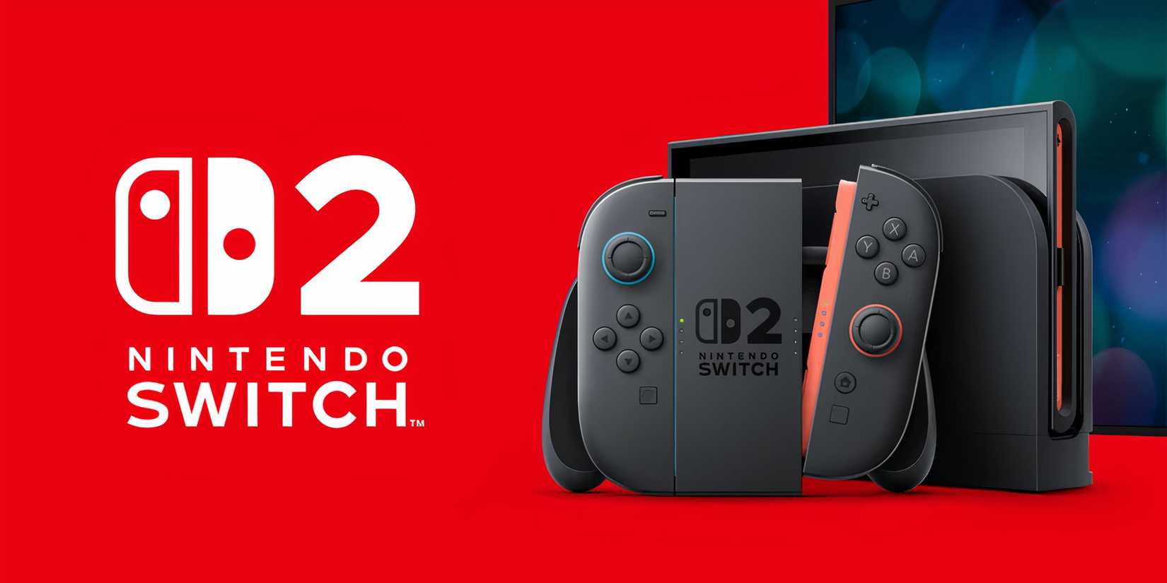 A docked Nintendo Switch 2 next to the official logo.