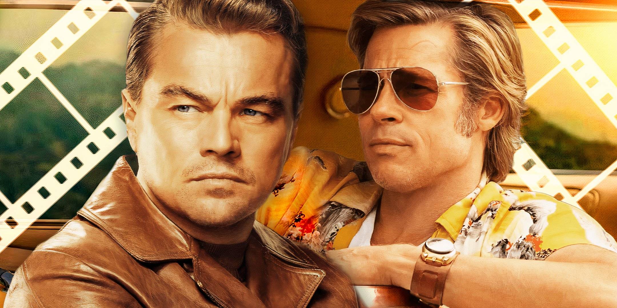 T-shirt Homme Once Upon A Time In Hollywood, Brad Pitt, Blanc - 100% Coton, Coupe Classique, Motif Cinéma