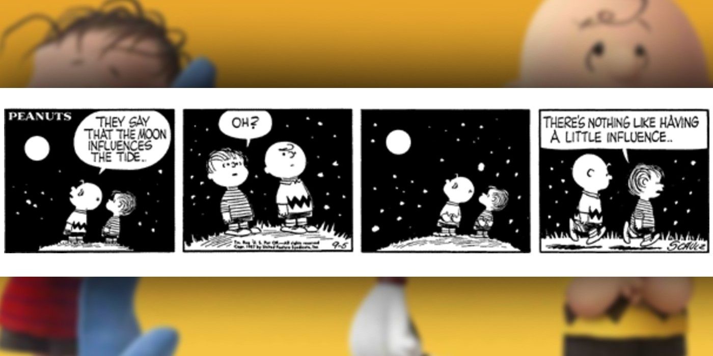 peanuts comic about the moon influencing the tides