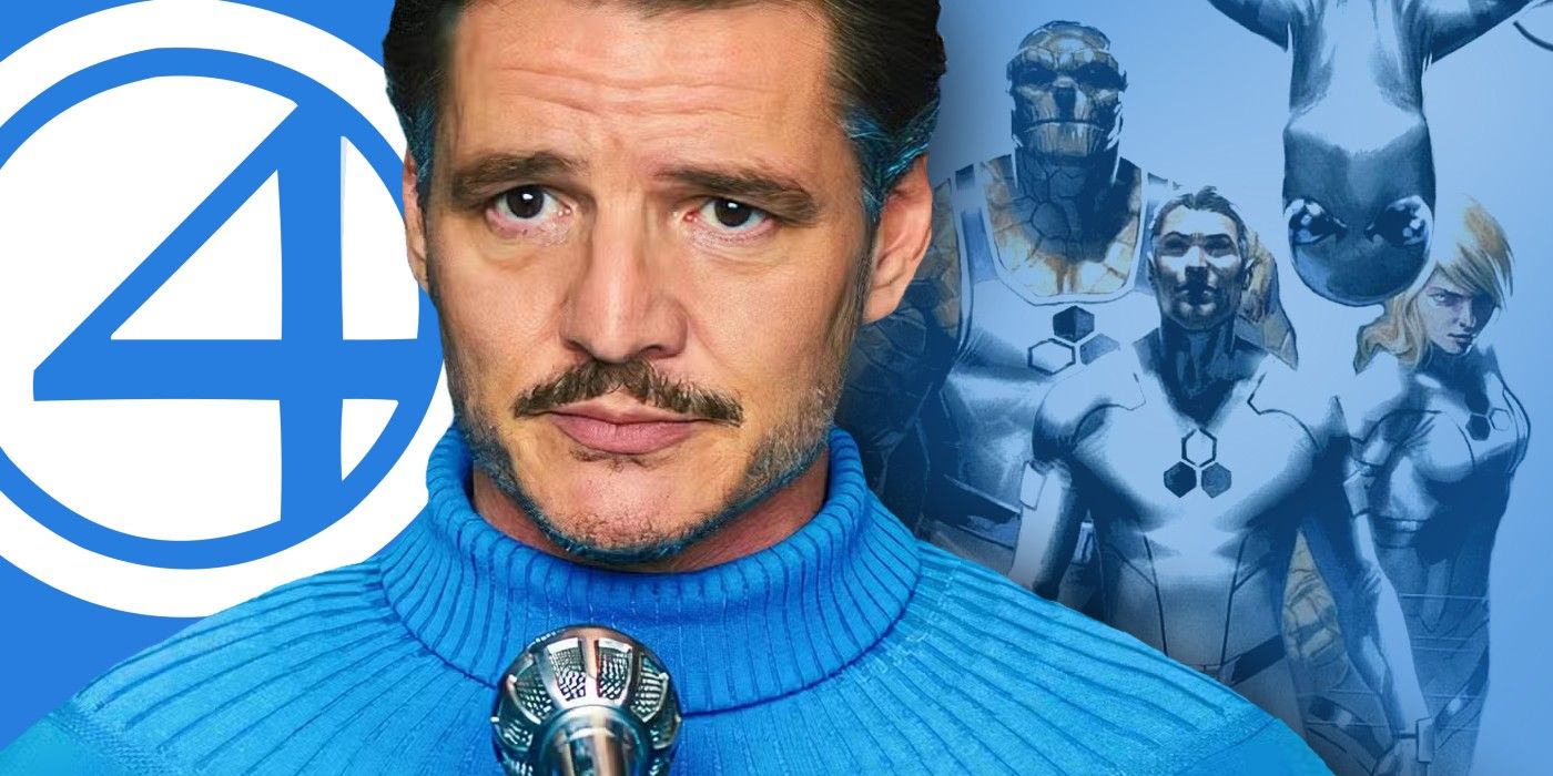 Pedro Pascal as fantastic four&rsquo;s reed richards, with the future foundation alongside