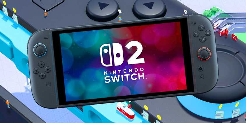 The Nintendo Switch 2 over an image of the Welcome Tour game