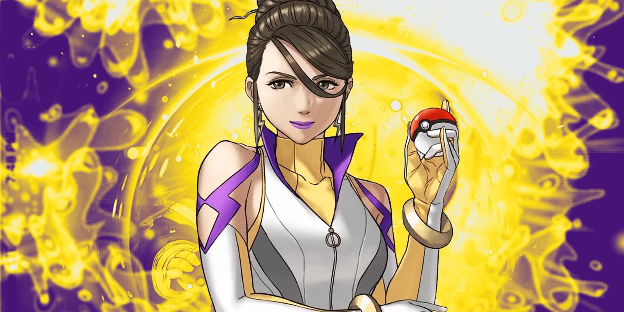 Pokémon GO Sierra Team Rocket Leader with purple/yellow background for April 2025
