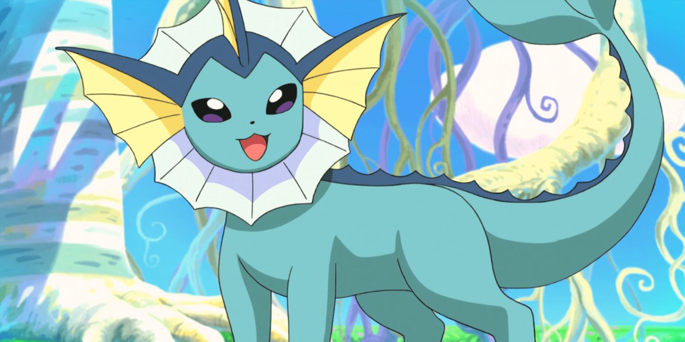 Vaporeon as it appears in the Pokemon anime.