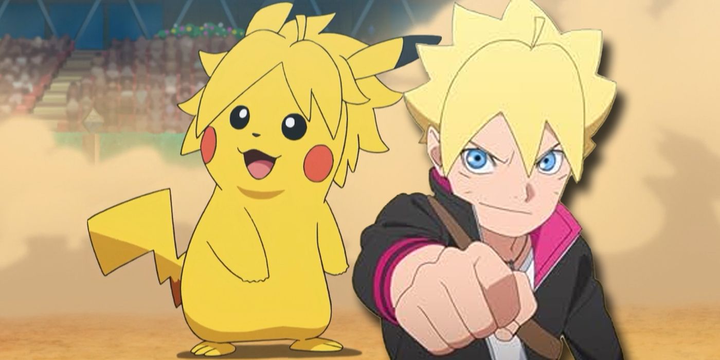 Boruto and a Pikachu with a strong resemblance.
