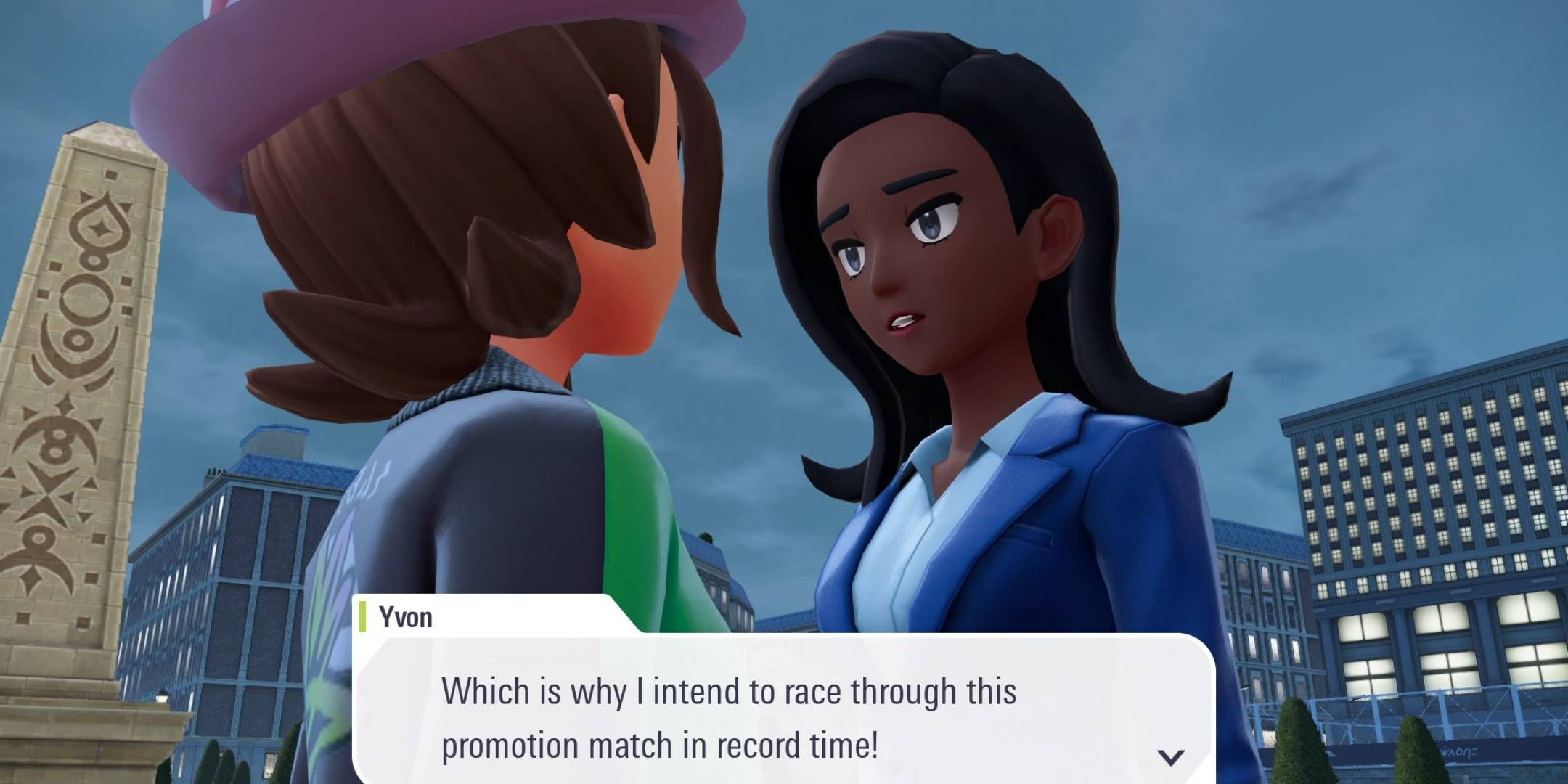 The player talking to Yvon in Pokemon Legends Z-A.